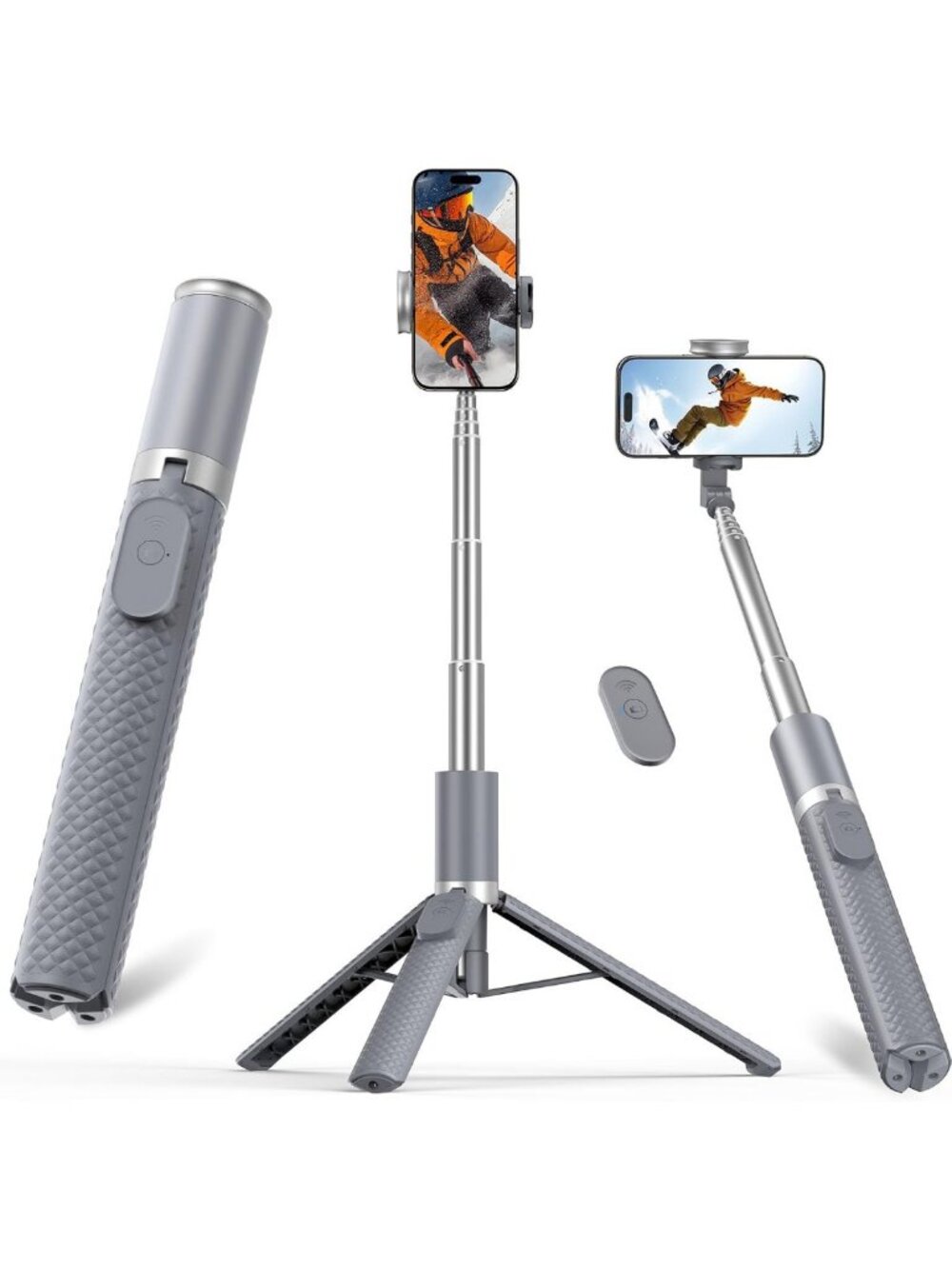 Adjustable Phone Tripod & Selfie Stick with Remote - Stable, Durable & Portable